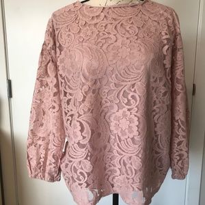 Liz Claiborne Long Sleeve Lace Top